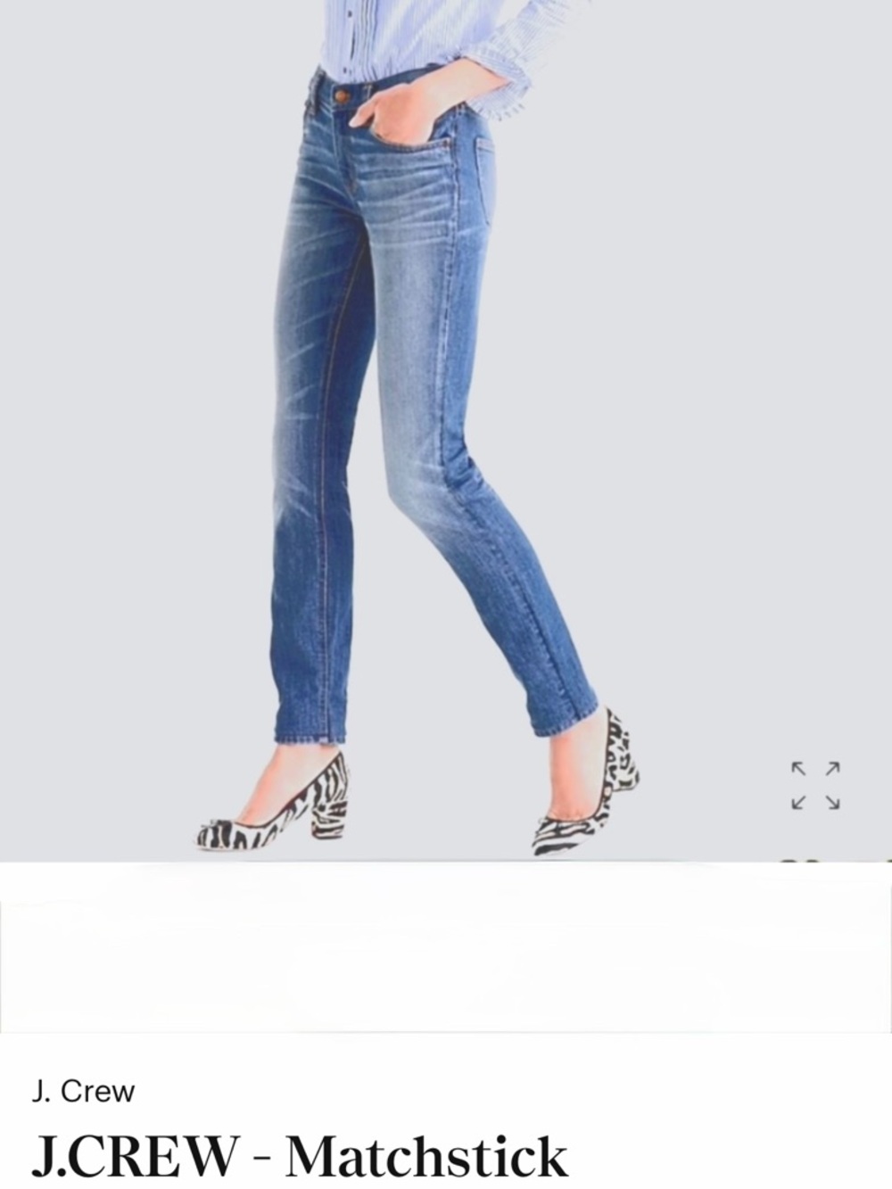 J CREW CLASSIC MEDIUM WASH MATCHSTICK JEANS